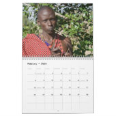 Afrikanische Gesichts-Gewohnheit Druckkalender Kalender (Feb 2026)