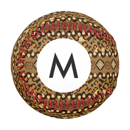 Afrikanische Gesichtshautmuster 2 Baseball (Vorderseite Links)