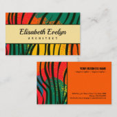 afrikanische Gewebe und Tierhaut Visitenkarte (Vorne/Hinten)