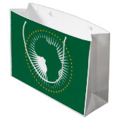 Afrikanische Gewerkschaft-Flagge (Afrika) (Panafri Große Geschenktüte (Rückseite Schrägansicht)