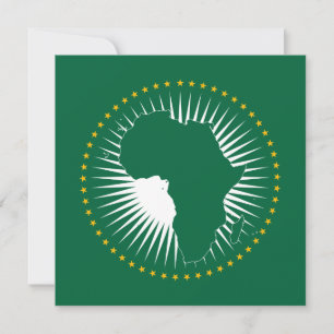Afrikanische Gewerkschaft-Flagge (Afrika) (Panafri Karte