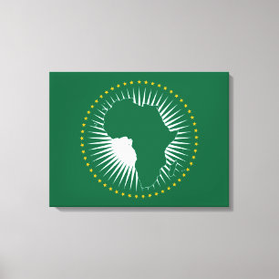Afrikanische Gewerkschaft-Flagge (Afrika) (Panafri Leinwanddruck
