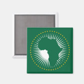 Afrikanische Gewerkschaft-Flagge (Afrika) (Panafri Magnet (Vorderseite/Rückseite)