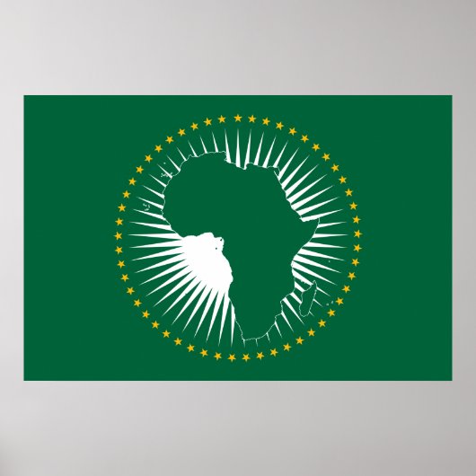 Afrikanische Gewerkschaft-Flagge (Afrika) (Panafri Poster (Vorne)