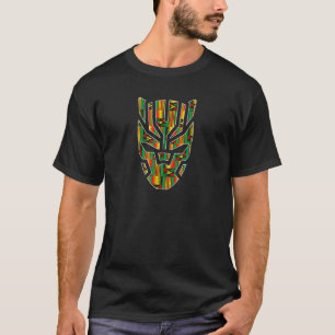 Afrikanische Ghana-Stil Kente-Muster Katzenmaske t T-Shirt