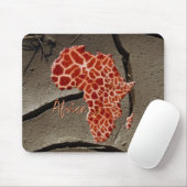 Afrikanische Giraffe-Karte AFRICA auf Mud Texture Mousepad (Mit Mouse)