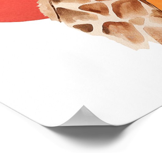 Afrikanische Giraffe Poster (Ecke)