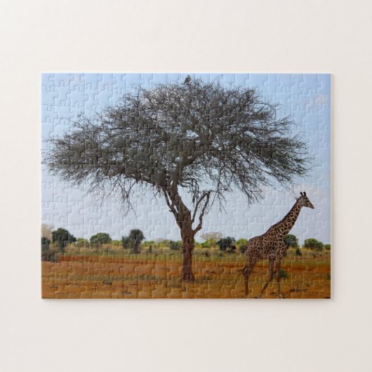 Afrikanische Giraffe. Puzzle (Horizontal)