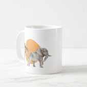 Afrikanische Giraffe und Elephant Kaffeetasse (Vorderseite Links)
