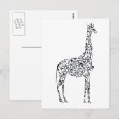 AFRIKANISCHE GIRAFFE von NICHOLAS Postkarte (Vorne/Hinten)