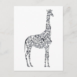 AFRIKANISCHE GIRAFFE von NICHOLAS Postkarte
