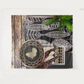 Afrikanische Giraffen Grafik Wandteppich (Vorderseite (Horizontal))