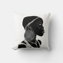 Afrikanische Girl Black and White Artwork