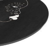 Afrikanische Girl Black and White Artwork Schneidebrett (Ecke)