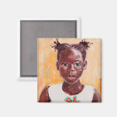 Afrikanische Girl Magnet (Vorderseite/Rückseite)