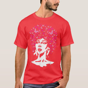 Afrikanische Girl Pink Ribbon St. T-Shirt