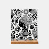 Afrikanische Girl Portrait Tribal Tattoo Acrylschild (Vorderseite)