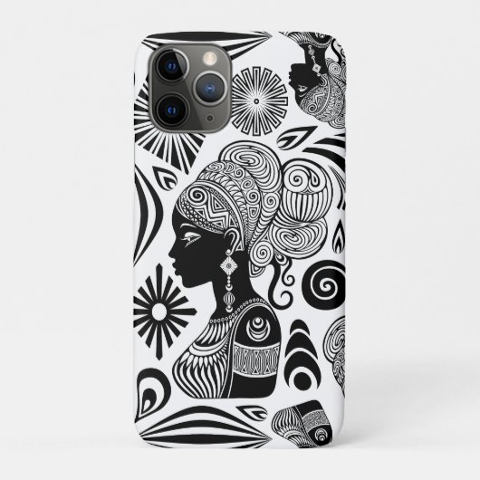 Afrikanische Girl Portrait Tribal Tattoo Case-Mate iPhone Hülle (Rückseite)