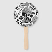 Afrikanische Girl Portrait Tribal Tattoo Fächer (Rückseite)