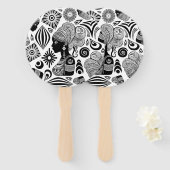 Afrikanische Girl Portrait Tribal Tattoo Fächer (Vorne und Hinten)