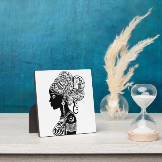 Afrikanische Girl Portrait Tribal Tattoo Fotoplatte (InSitu)