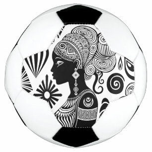 Afrikanische Girl Portrait Tribal Tattoo Fußball