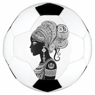 Afrikanische Girl Portrait Tribal Tattoo Fußball