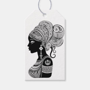 Afrikanische Girl Portrait Tribal Tattoo Geschenkanhänger