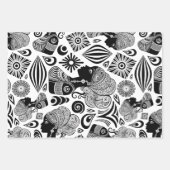 Afrikanische Girl Portrait Tribal Tattoo Geschenkpapier Set (Vorderseite 2)