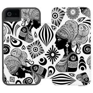 Afrikanische Girl Portrait Tribal Tattoo Incipio Watson™ iPhone 5 Geldbörsen Hülle