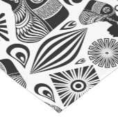 Afrikanische Girl Portrait Tribal Tattoo Kurzer Tischläufer (Ecke)