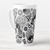 Afrikanische Girl Portrait Tribal Tattoo Milchtasse (Linke Ecke)