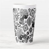 Afrikanische Girl Portrait Tribal Tattoo Milchtasse (Vorderseite)
