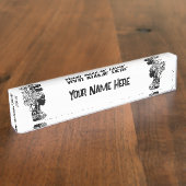 Afrikanische Girl Portrait Tribal Tattoo Namensplakette (Seite)