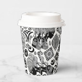 Afrikanische Girl Portrait Tribal Tattoo Pappbecher (Rechts)