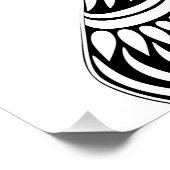 Afrikanische Girl Portrait Tribal Tattoo Poster (Ecke)