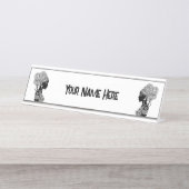 Afrikanische Girl Portrait Tribal Tattoo Schreibtischnamensplakette (Vorderseite )