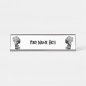 Afrikanische Girl Portrait Tribal Tattoo Schreibtischnamensplakette (Vorderseite )