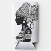 Afrikanische Girl Portrait Tribal Tattoo Selters Dosenkühler (Vorderseite)