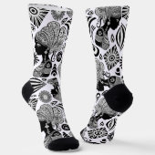Afrikanische Girl Portrait Tribal Tattoo Socken (Gewinkelt)