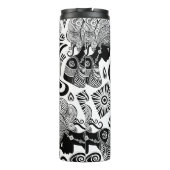 Afrikanische Girl Portrait Tribal Tattoo Thermosbecher (Rückseite)