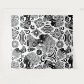 Afrikanische Girl Portrait Tribal Tattoo Wandteppich (Vorderseite (Horizontal))