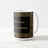 Afrikanische Gold-Kente-Tasse Kaffeetasse (VorderseiteRechts)
