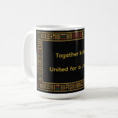 Afrikanische Gold-Kente-Tasse Kaffeetasse (Vorderseite Links)