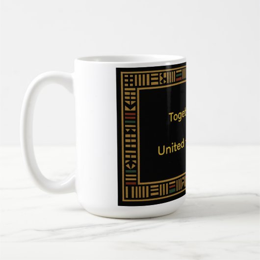 Afrikanische Gold-Kente-Tasse Kaffeetasse (Links)