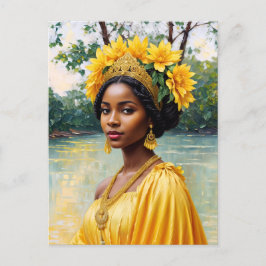 Afrikanische Göttin Oshun Orisha Art Postkarte
