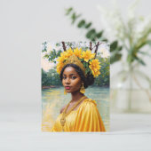 Afrikanische Göttin Oshun Orisha Art Postkarte (Stehend Vorderseite)