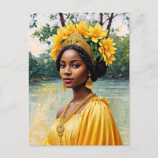 Afrikanische Göttin Oshun Orisha Art Postkarte (Vorderseite)
