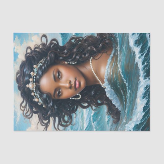Afrikanische Göttin Yemaya Art Seidenpapier (Vorderseite)