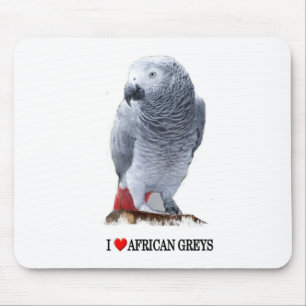 Afrikanische Grau des Herzens I Mousepad